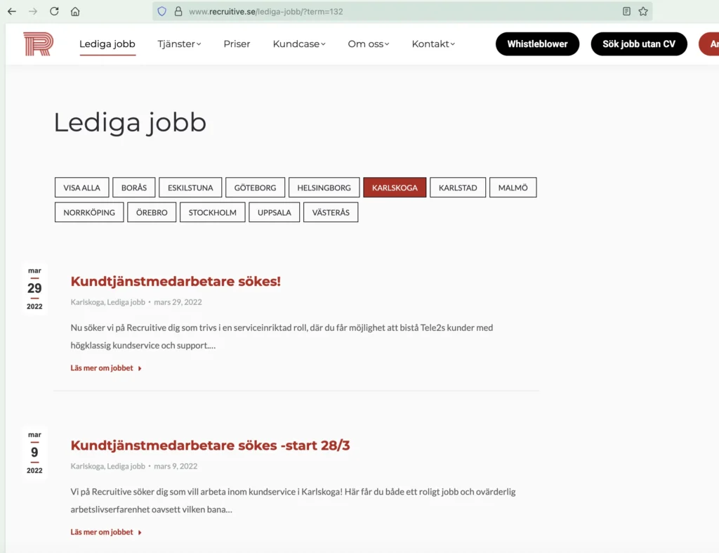 rekryteringsföretag som luras