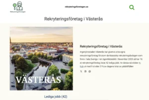 rekryteringsföretag västerås statistik 2025-11-25